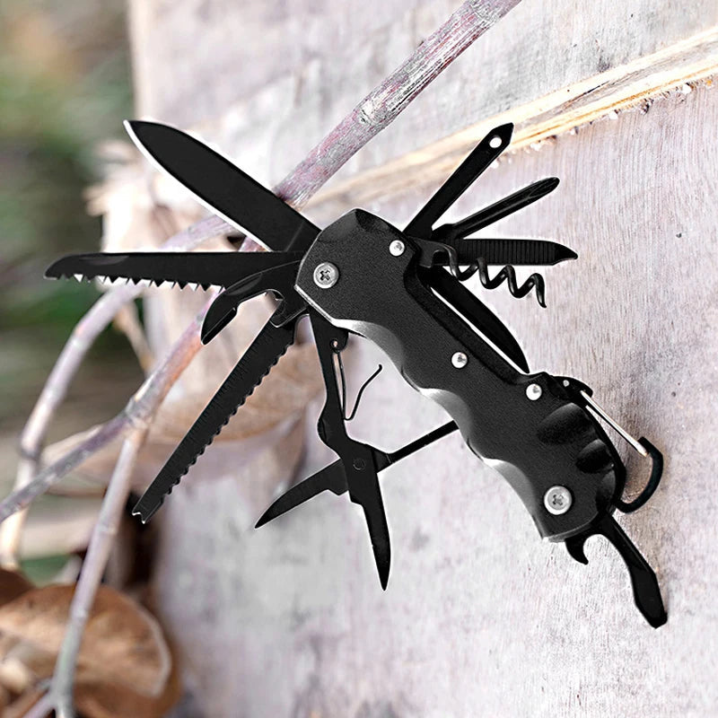 Multifunctional Folding Swiss Army Portable Stainless Steel Pocket Knife Outdoor Camping Emergency CombinationTool Survival Gear
