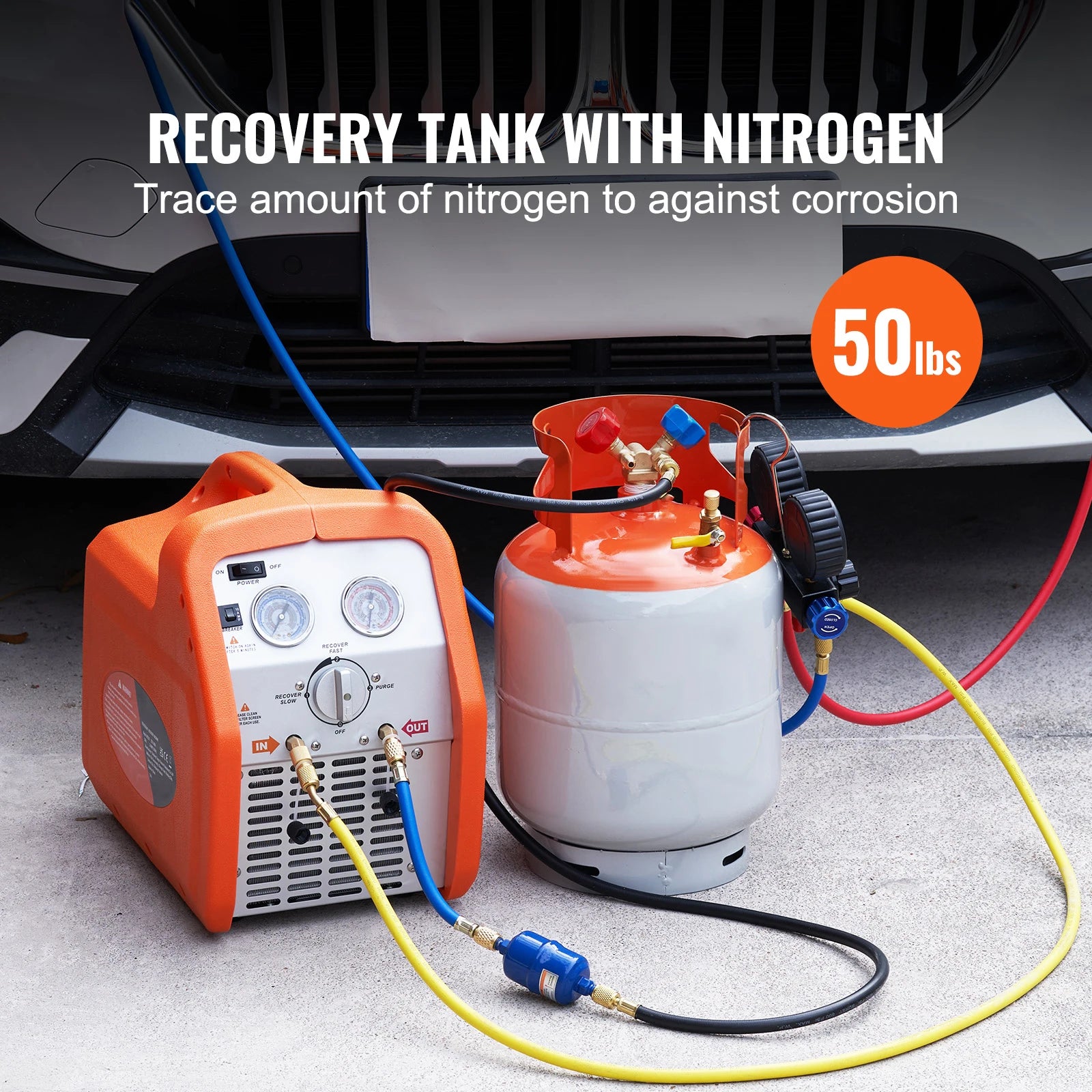 50 lb Refrigerant Recovery Tank with Y-Valve
