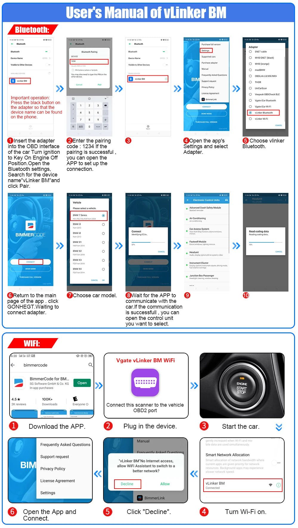 OBD2 Bluetooth 4.0 Car Diagnostic Scanner