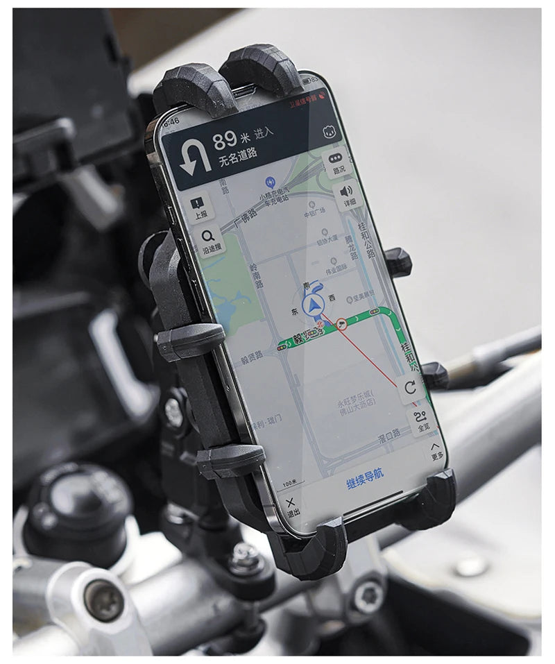 Motorcycle Wireless Charging Phone Mount with 360° Rotation Holder