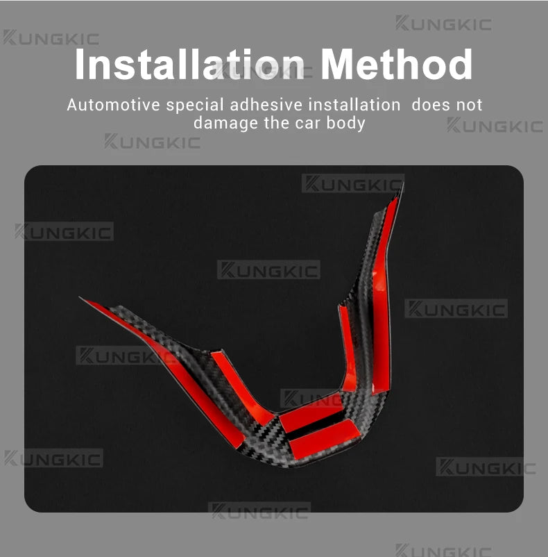 Dry Carbon Fiber Steering Wheel Bottom Trim for Seat and Cupra