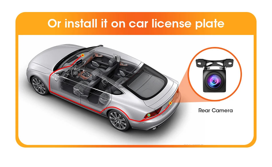 4‑Pin Rear View Backup Camera 1080P Waterproof Night Vision