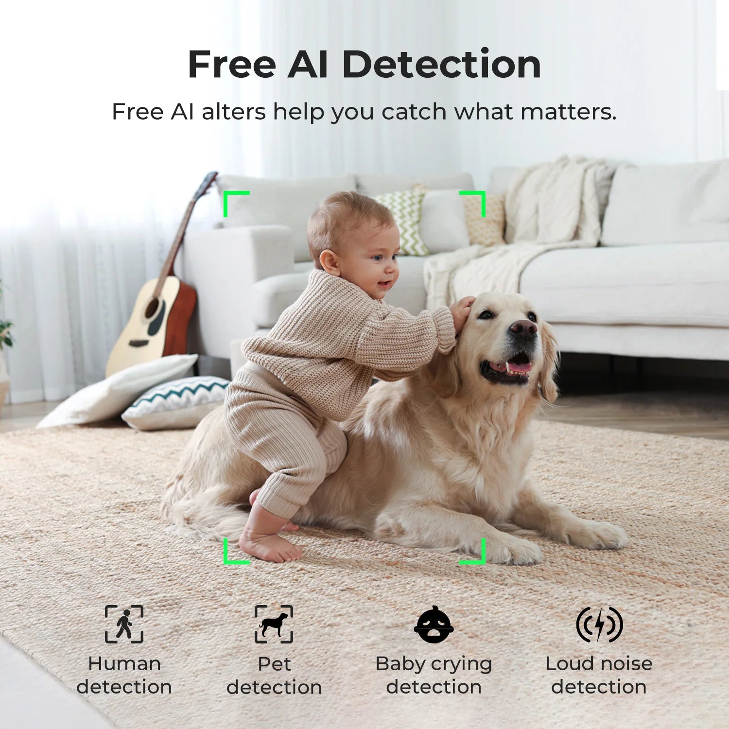 IMILAB SC230 2.5K Indoor Wi-Fi Security Camera with AI Detection
