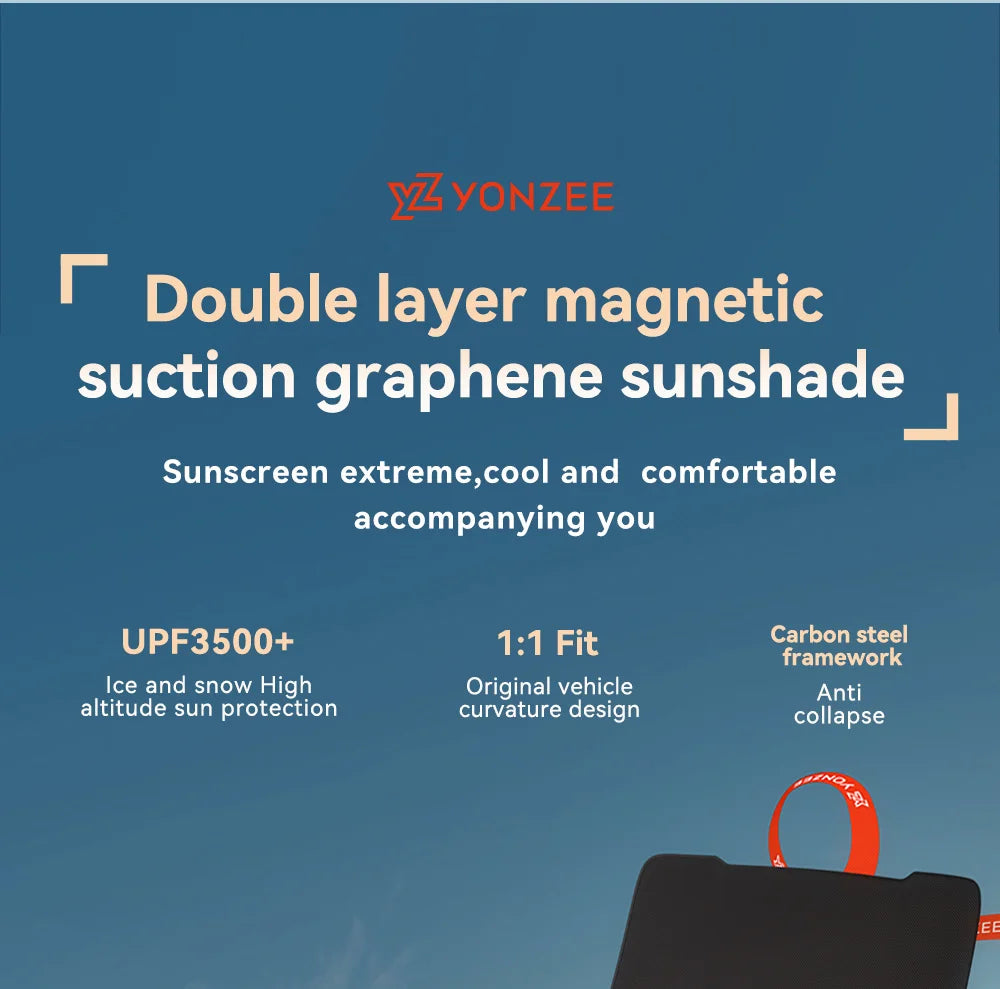YZ For Tesla 2025-2026 Model 3 Y Juniper Highland Graphene Black Sky Screen Sunshade Honeycomb Skylight Magnetic Sunshade Panel