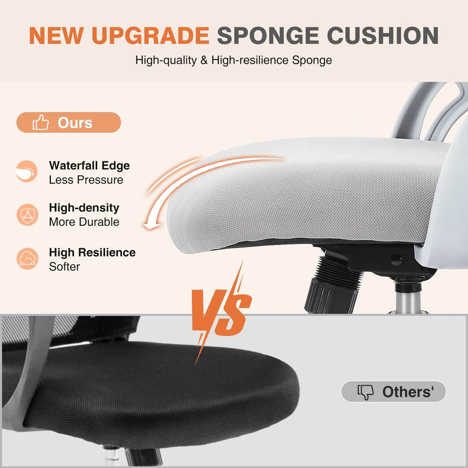 Ergonomic Mesh Office Chair with Lumbar Support & Adjustable Height
