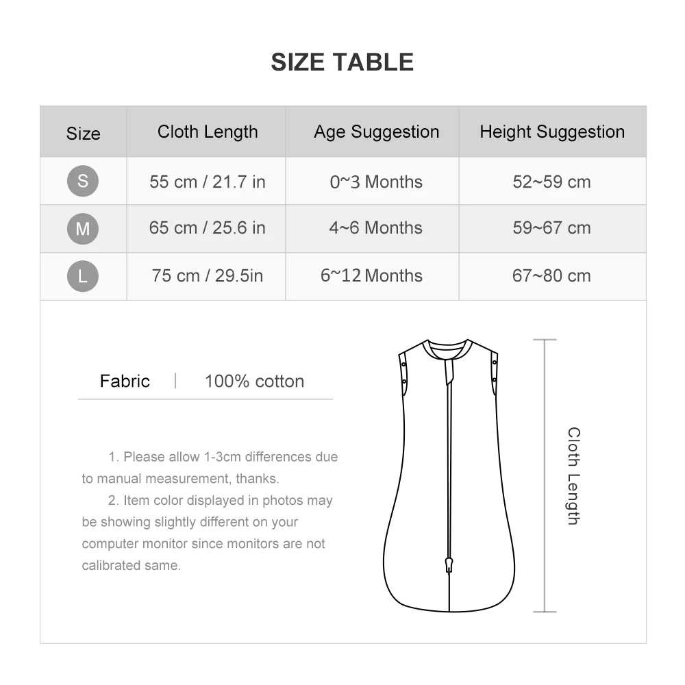 Baby Sleeping Bag Newborn Swaddle Thin Cotton Sack