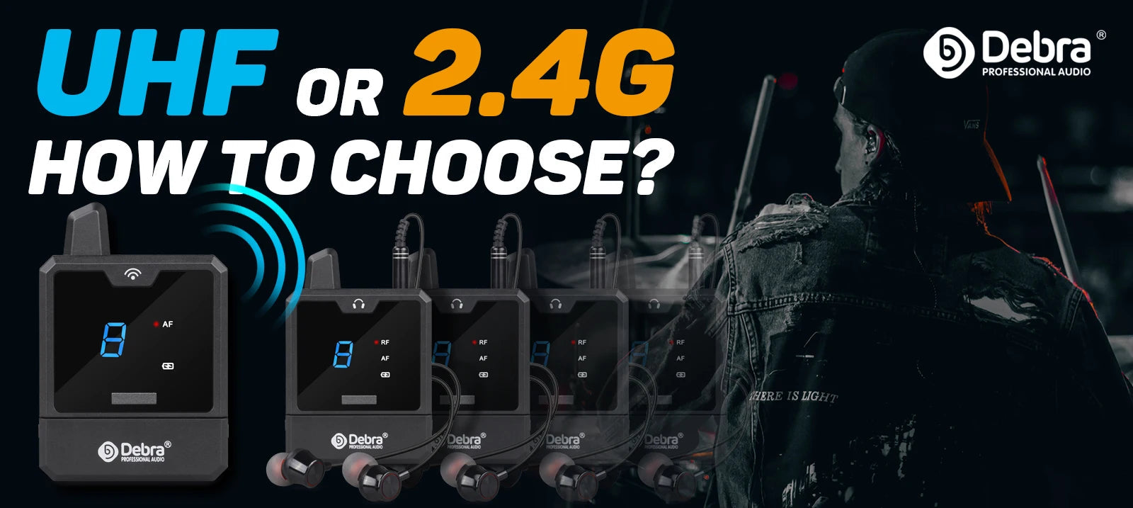 Debra Audio IEM Er-Mini Wireless In-Ear Monitor System Protable Li-on Rechargeable For Audio Professional Stage Monitoring