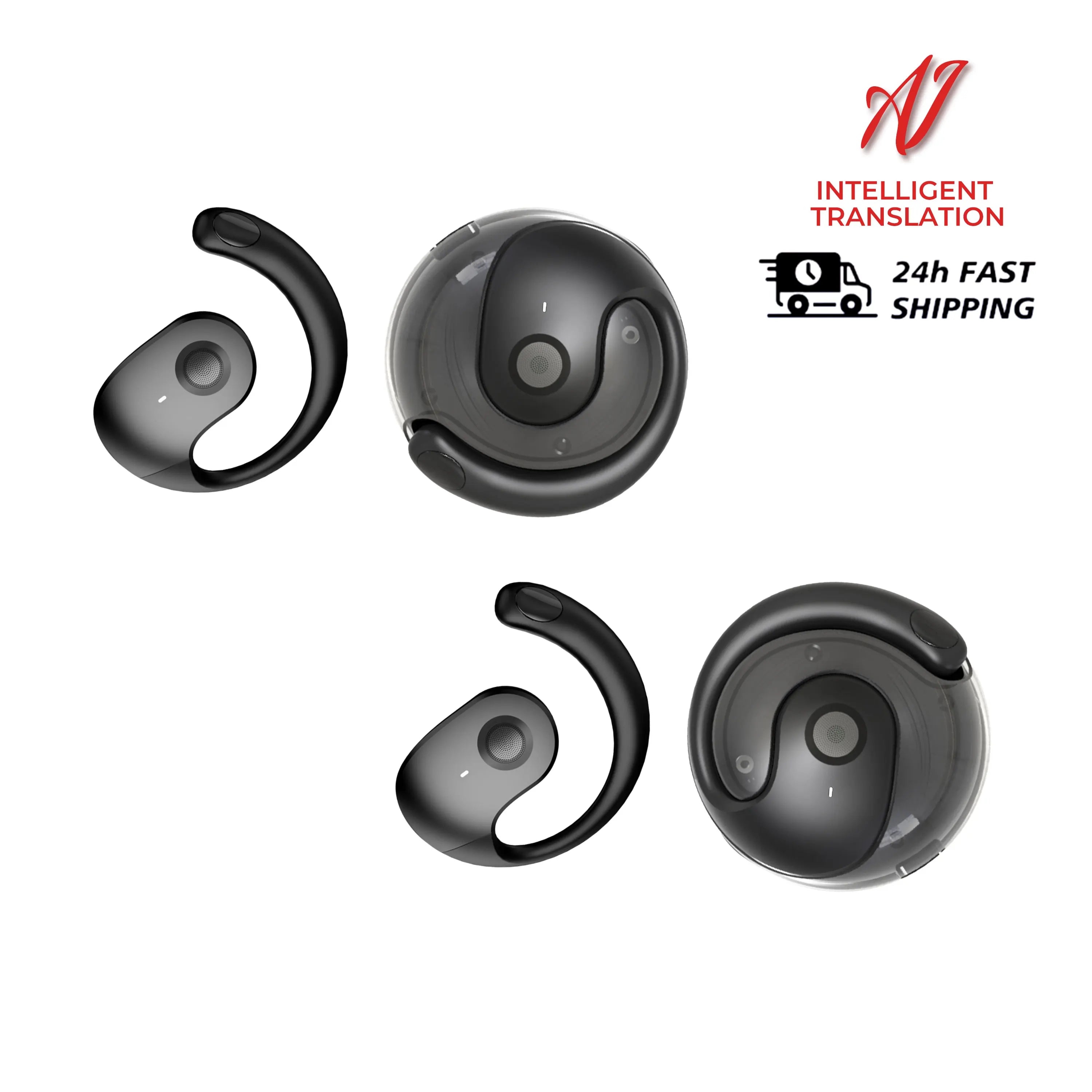 144 Language Translation Wireless Headphones Smart Waterproof Ai Real-time Translator Bluetooth 5.4 Earbuds Business Earphone