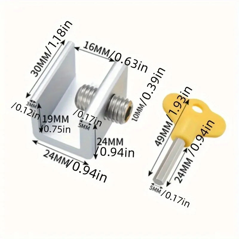 Sliding Window and Door Stopper Lock - Pack Options
