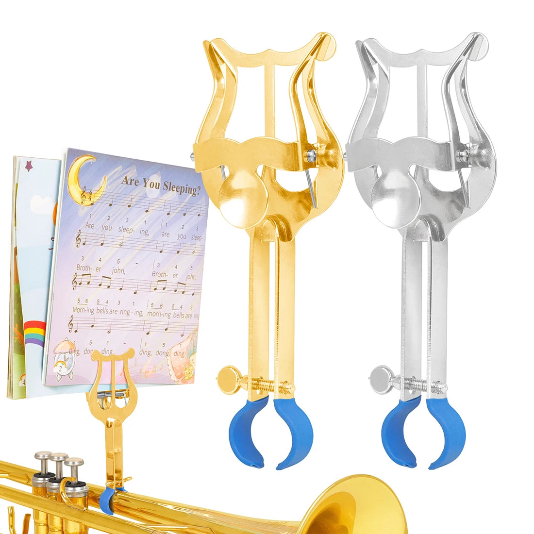 Portable Marching Music Stand for Clarinet, Trumpet, Flute and Sax