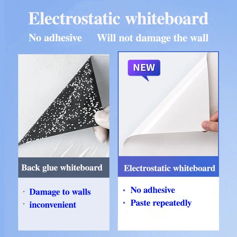 Static-Cling Dry-Erase Whiteboard Roll, 45cm Wide