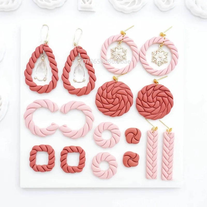 Polymeer klei cutters — Twist & Braids vormopties