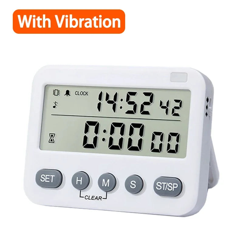 Dual Digital Kitchen Timer - Vibration Option