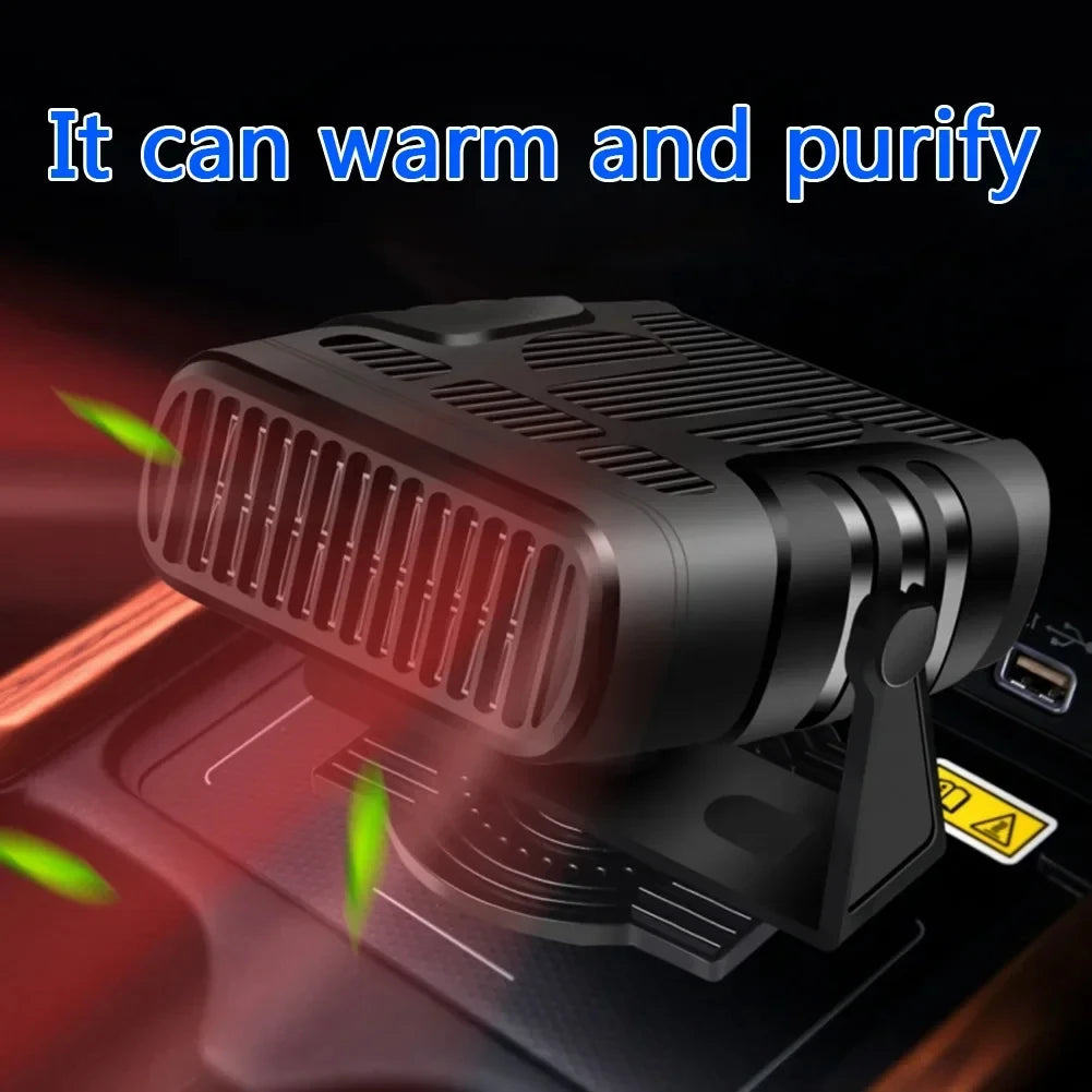 Prenosný ventilátorový ohrievač a odhmlievač do auta, 12 V/24 V