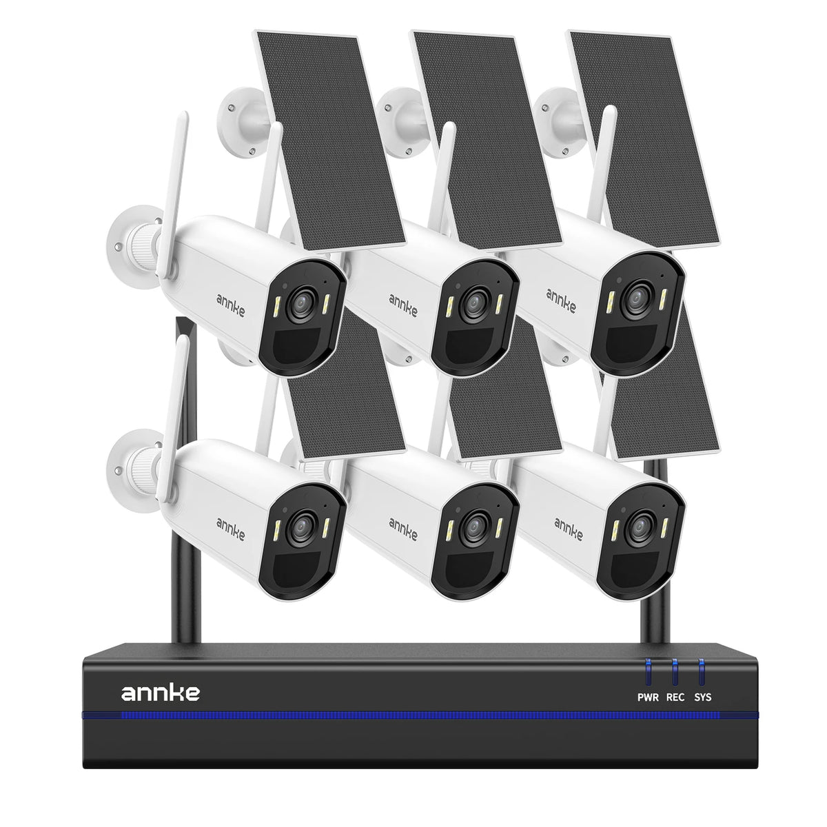 4MP Solar Wireless Security Camera System with 16CH NVR