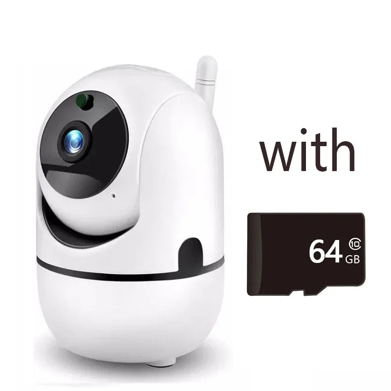 Indoor Wi-Fi Pan-and-Tilt Camera with Tracking & Card Options