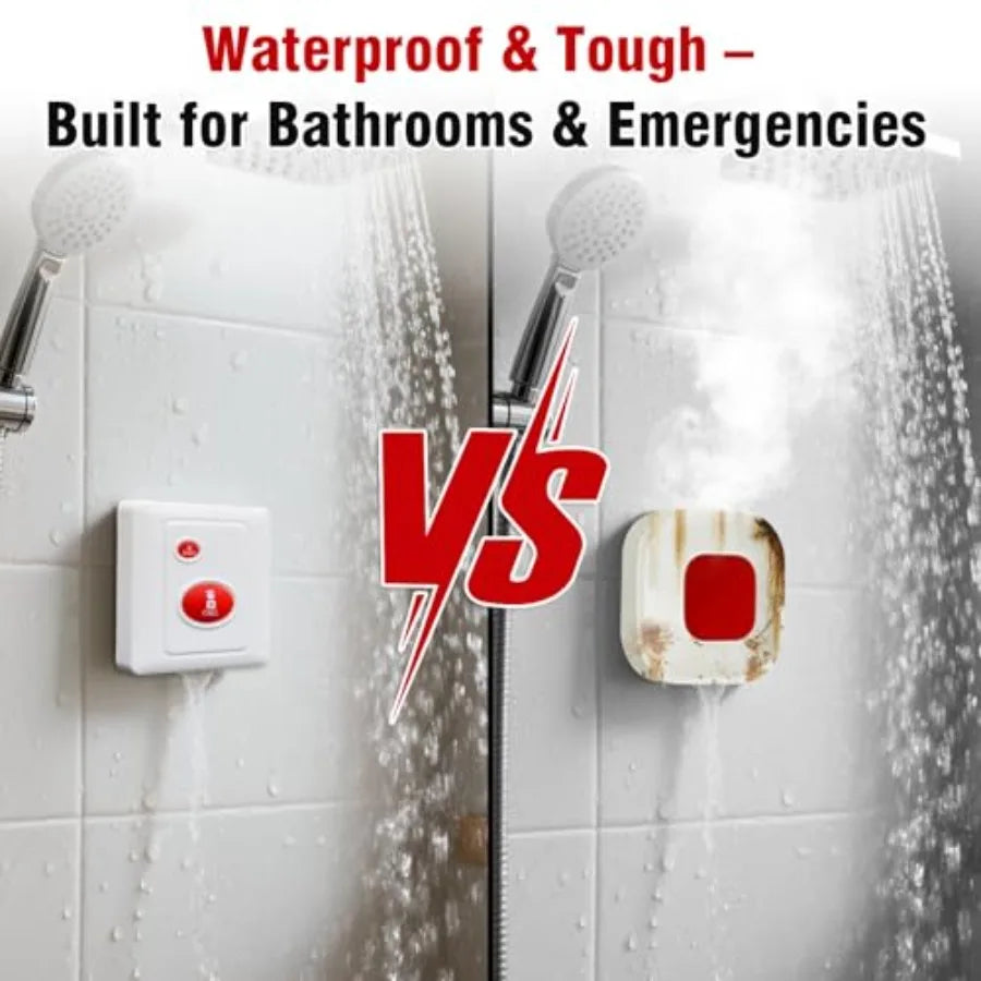 Outdoor Emergency Strobe Siren Alarm Kit with 4 Call Buttons