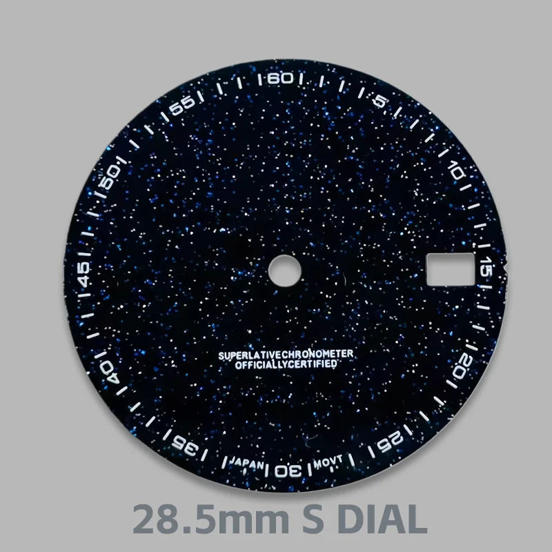 28.5mm Blue Gold Sand Dial for NH35 NH36 Watch Mods