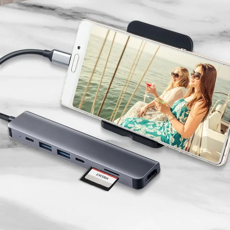 Sieben-in-eins-USB-Hub - Schnittstellenoptionen