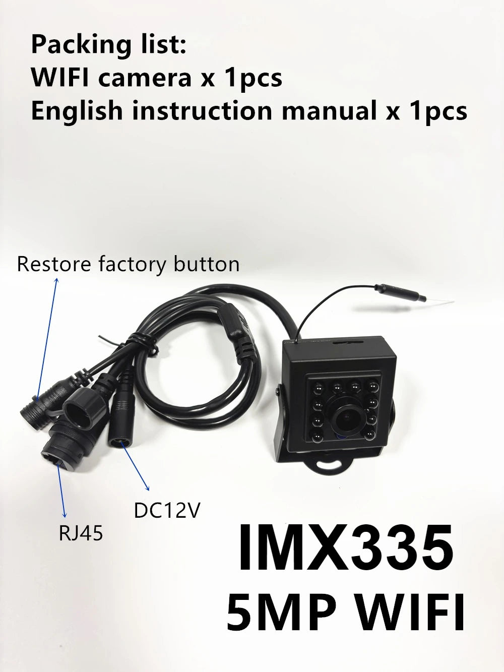 Mini WiFi Camera 5MP 1080P Indoor Night Vision Monitor