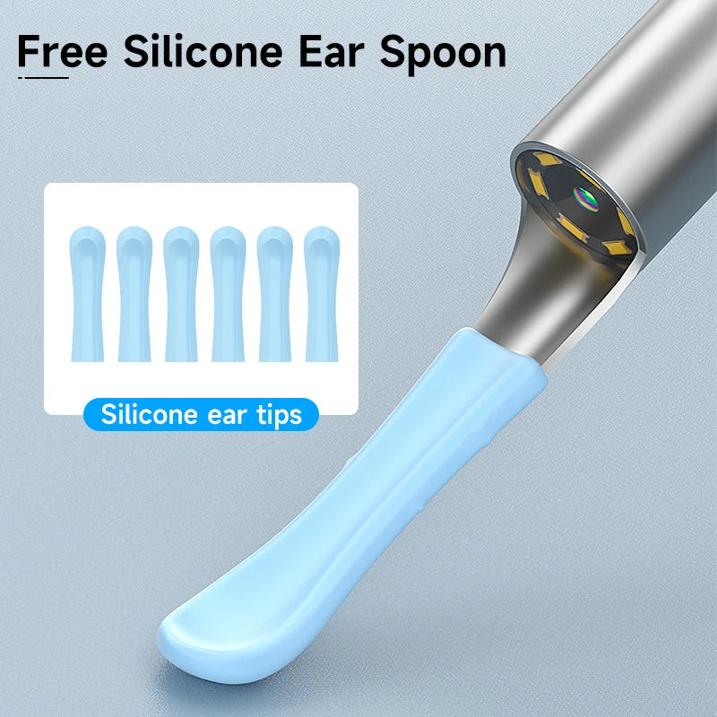 Wireless Visual Otoscope 4.2mm 1080P WiFi Ear Scope with Cleaning Tools