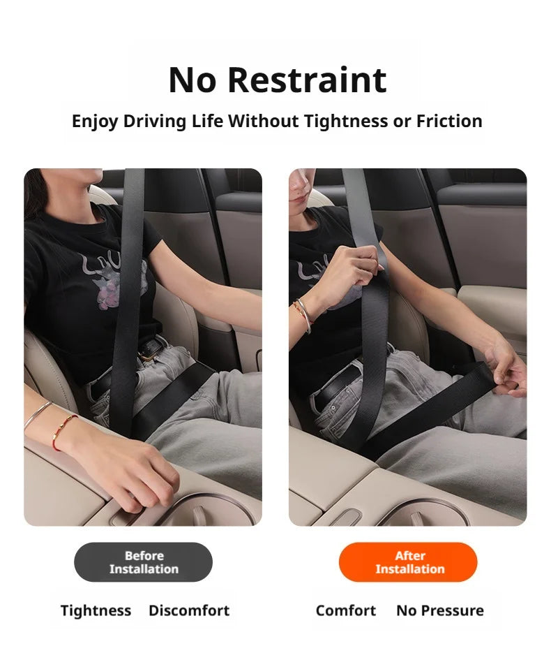 SEAMETAL Car Seat Belt Fastener Clip Flexible Adjustable Seat Belt Adjuster Universal Safty Belt Buckle