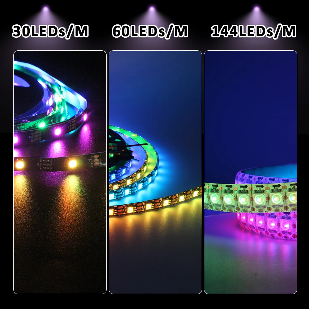 5 V WS2812B Addressable RGB LED Strip with Controller