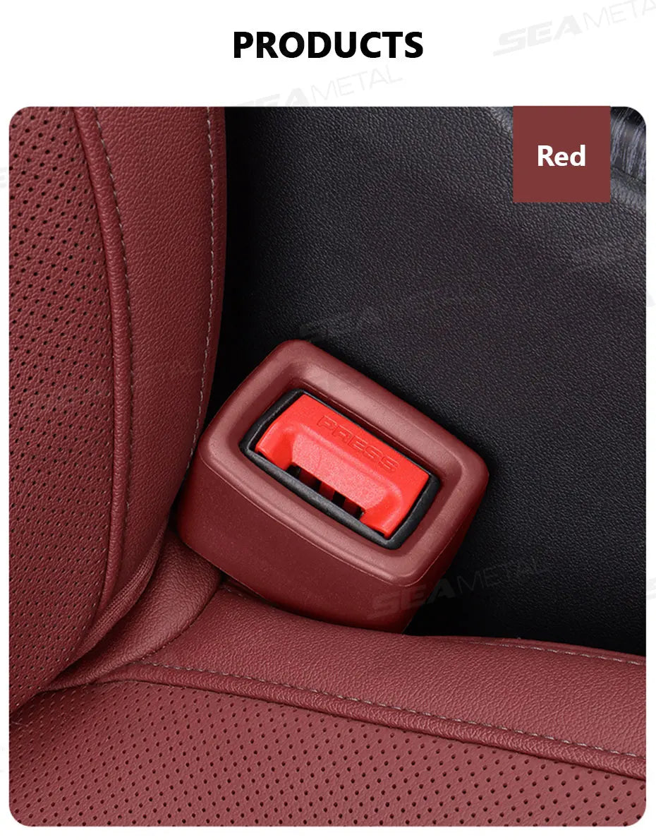 SEAMETAL Car Seat Belt Buckle Cover Anti Scratch Seatbelt Button Protector Seat Belt Protection Cover Car Interior Accessories