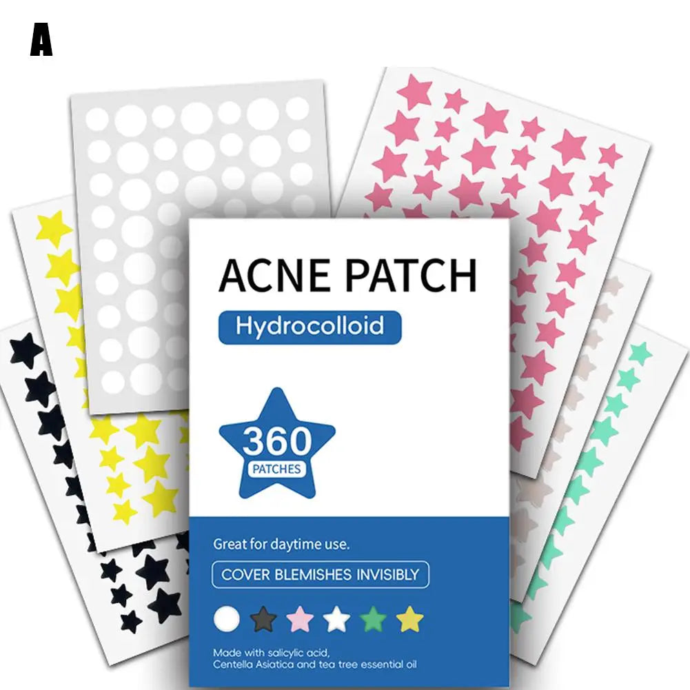 Hydrocolloid acne patch Star shape Cute Colorful Acne removal Concealer invisible acne mask with Makeup mirror makeup tool
