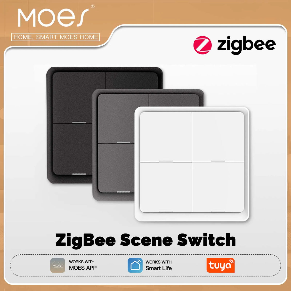 Zigbee Wireless Scene Switch - Gang Options