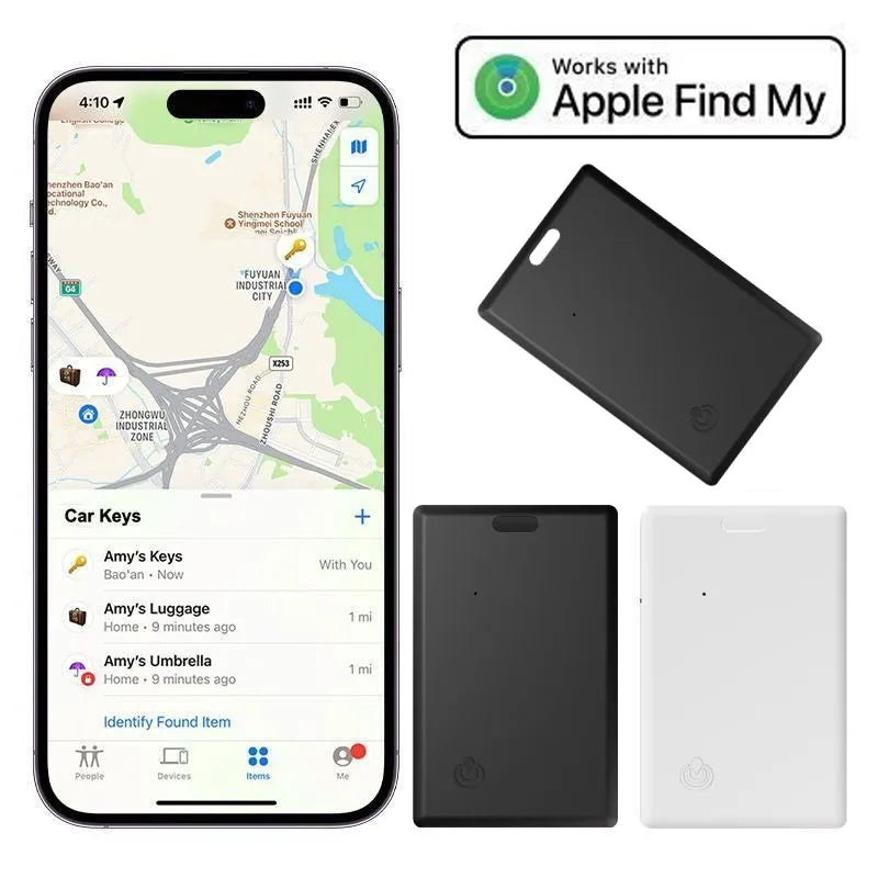 Tarjeta rastreadora delgada con Bluetooth para Apple Find My