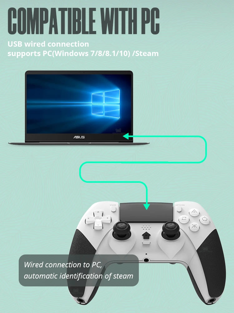 Bluetooth Wireless Controller for PS4 & PC 🎮