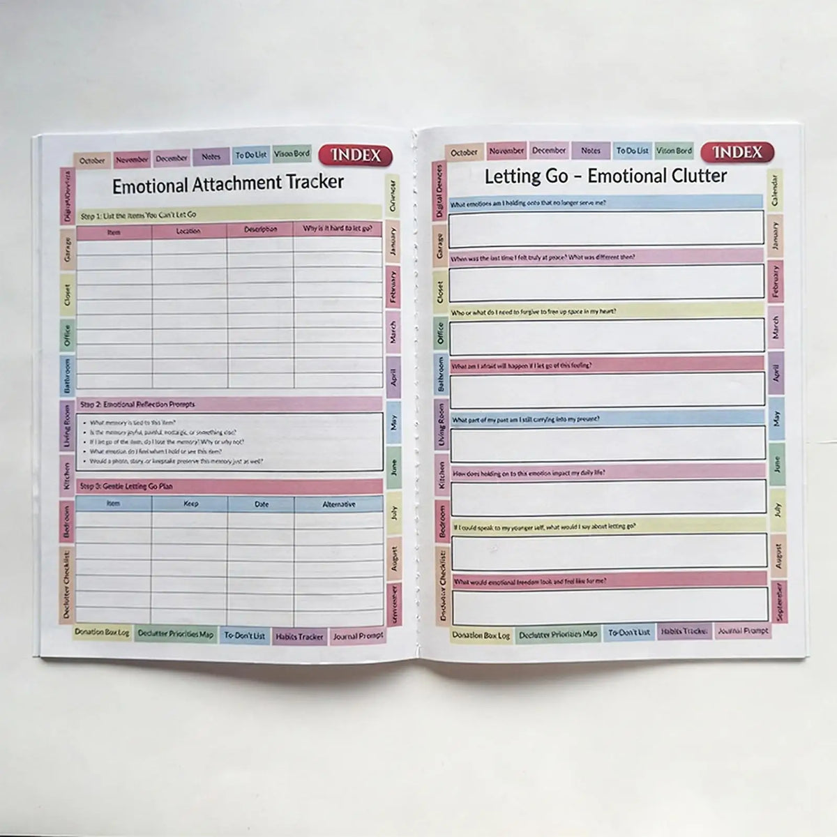 2026 Declutter Journal and Home Organising Workbook