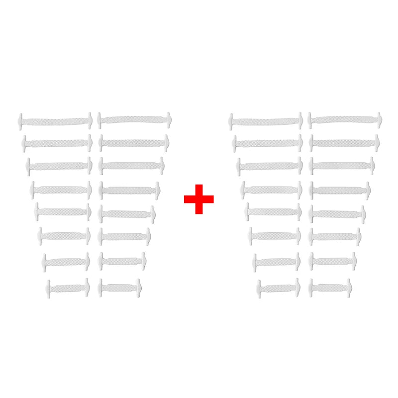 16pcs/lot Silicone Shoelaces No Tie Shoelaces 12 colors Elastic Lace Shoelace Creative Lazy Silicone Laces Rubber Lace