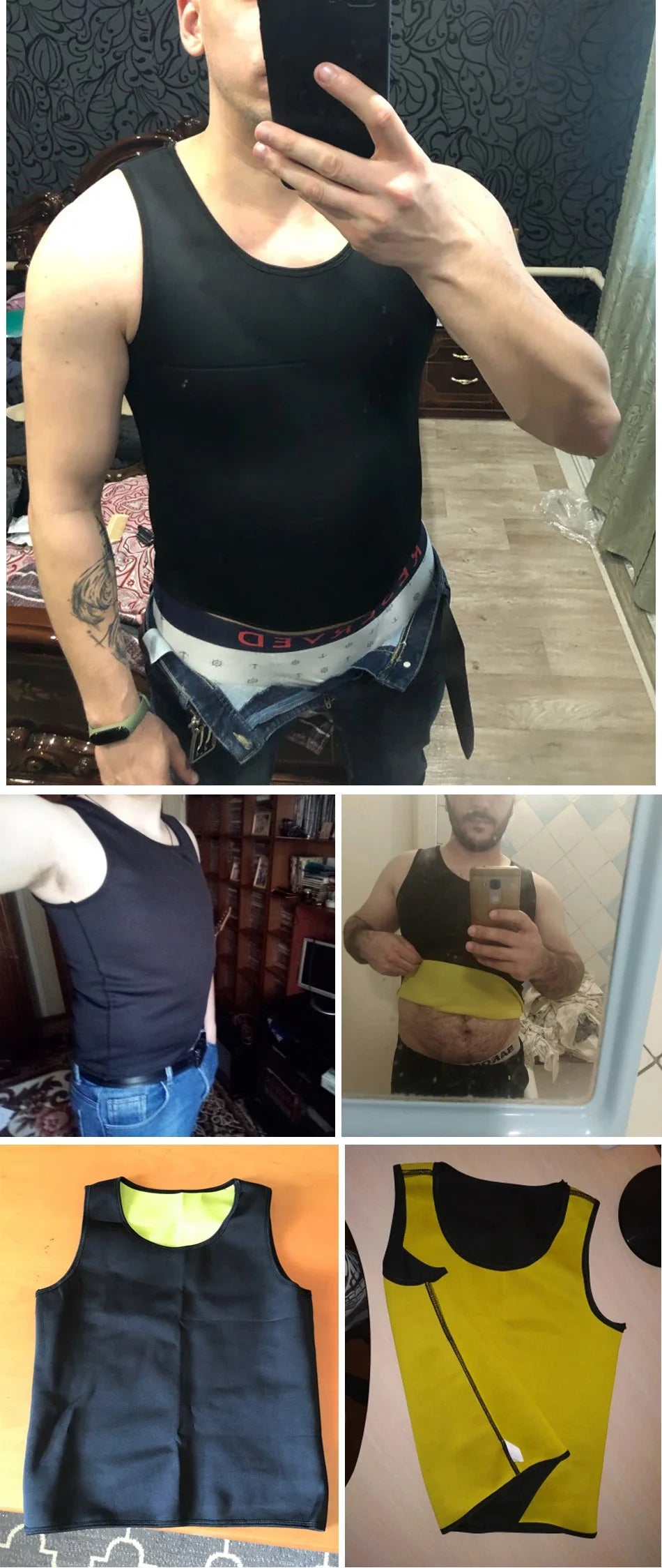 Herre Slankende Kropsformende Vest til Selvsikker Daglig Brug