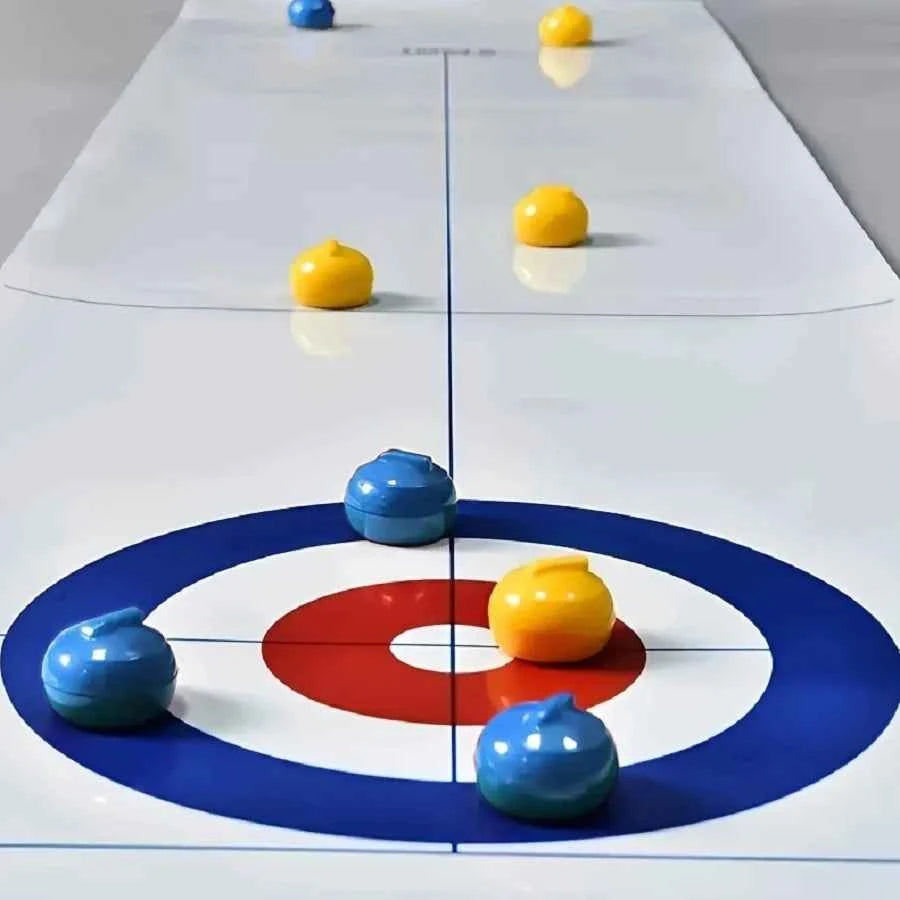 Tabletop Curling Game, Eight- or Sixteen-Stone Options