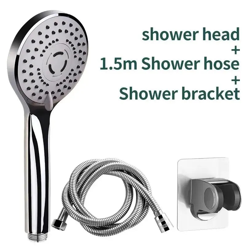 Bathroom Pressurized Hand Shower Package Accessories Shower Nozzle Large Water Output 5 Models Universal Adaptation Save Water