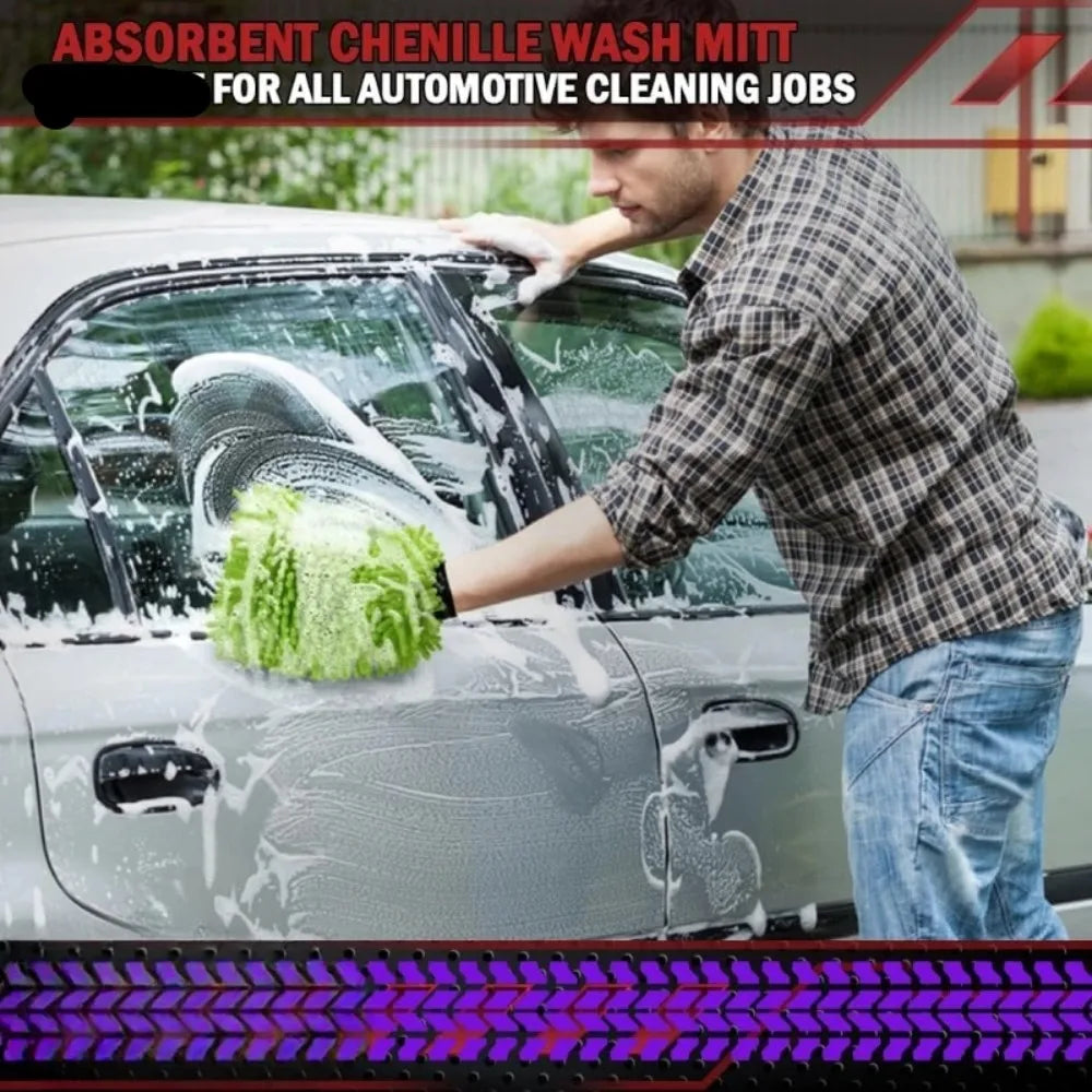 Electric Bicycle Car cleaning microfiber, 1/2-piece set scratch free and lint free, high-quality lint microfiber car wash gloves