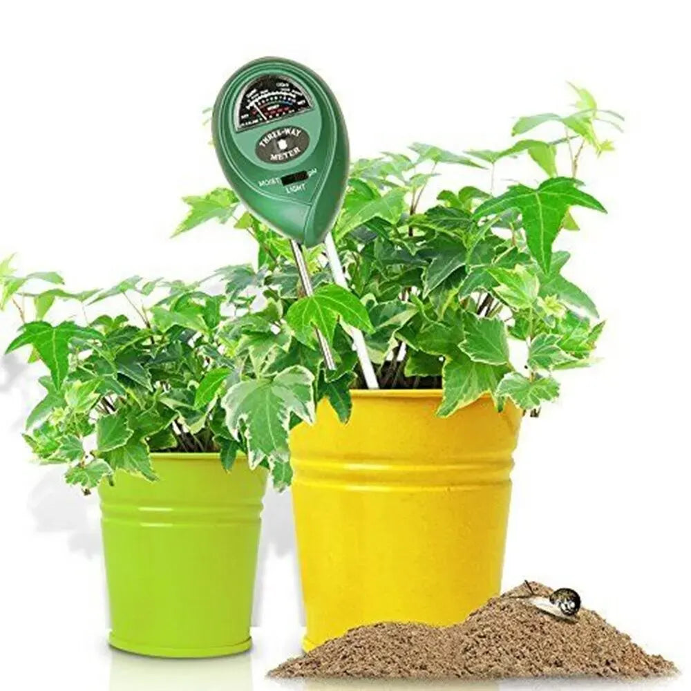 3-in-1 Soil Meter for Moisture, Light and pH