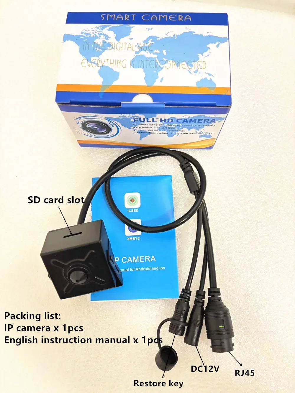 Telecamera IP a foro stenopeico con registrazione su scheda SD POE