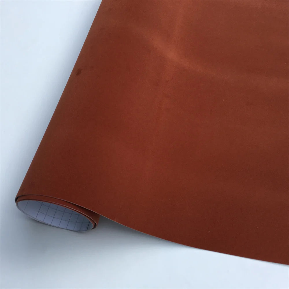 Suede Vinyl Wrap Velvet Vinyl Wrap Film Car Wrapping Sticker Bubble Free For Vehicle Interior Decal