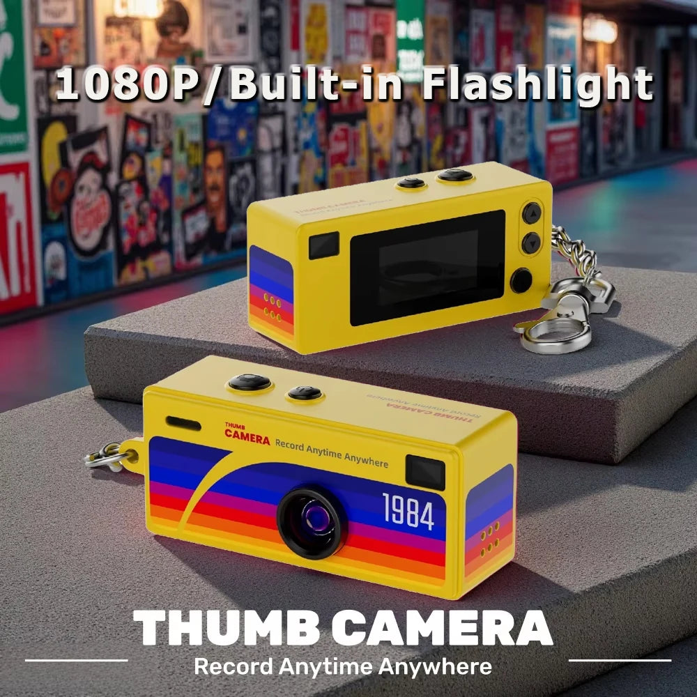 Mini Keychain Camera G6 Retro 1984 Digital 1080P HD Camcorder Video Photo Vlog Recorder CCD Action with Flash for birthday gift