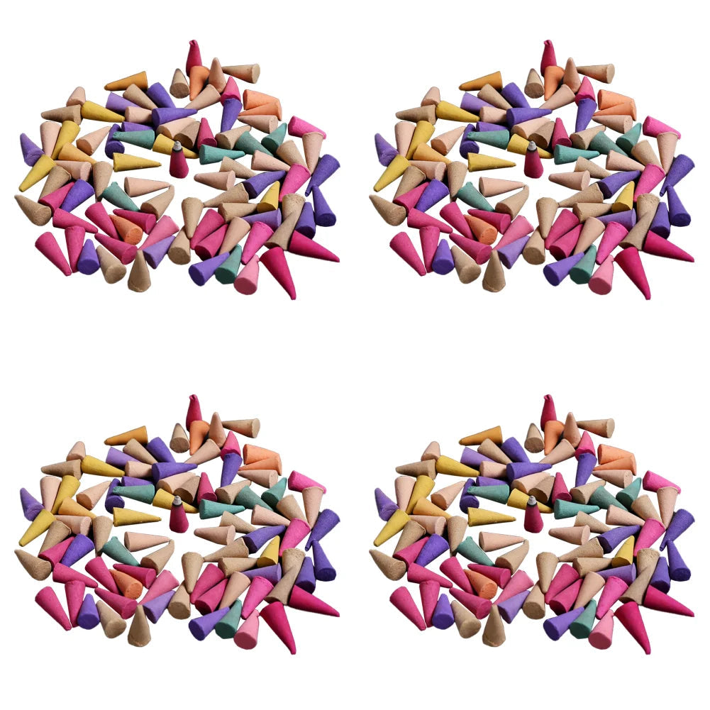 Mixed Natural Reflux Tower Incense Smoke Odor Remover Anxiety Relief Fragrance Incense Cone Meditation Relaxation Aromatherapy