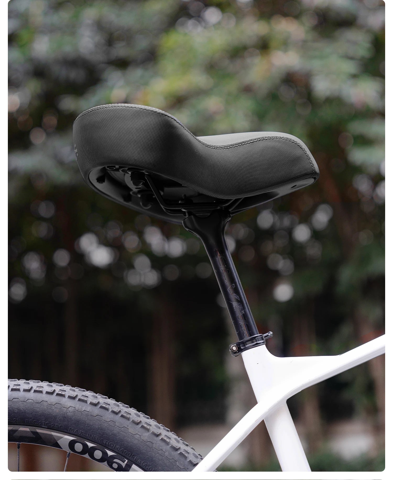 Comfortable Wide Bike Saddle Cushion with Shock Absorbing Foam