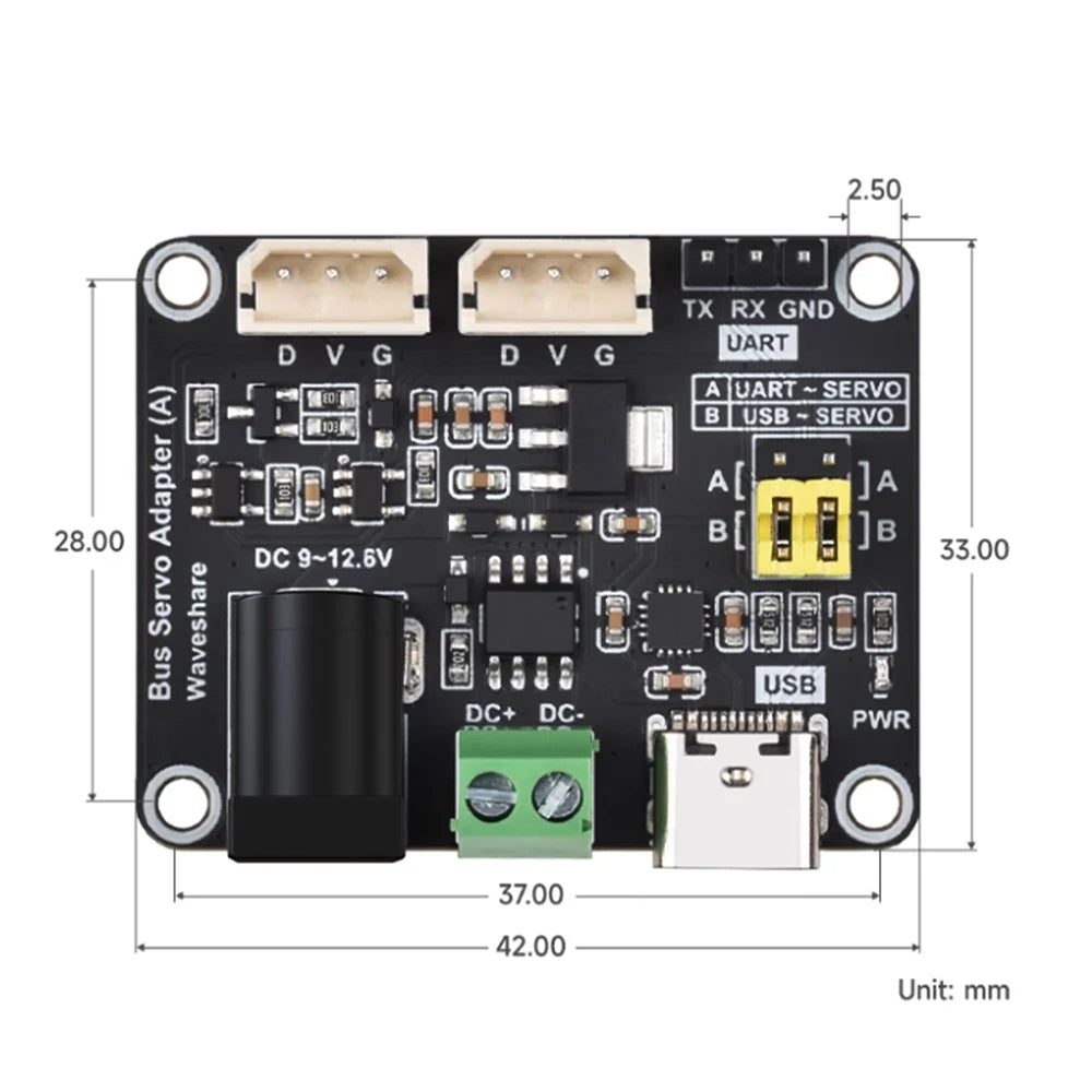 UART Serieller Bus Servoantriebsplatine