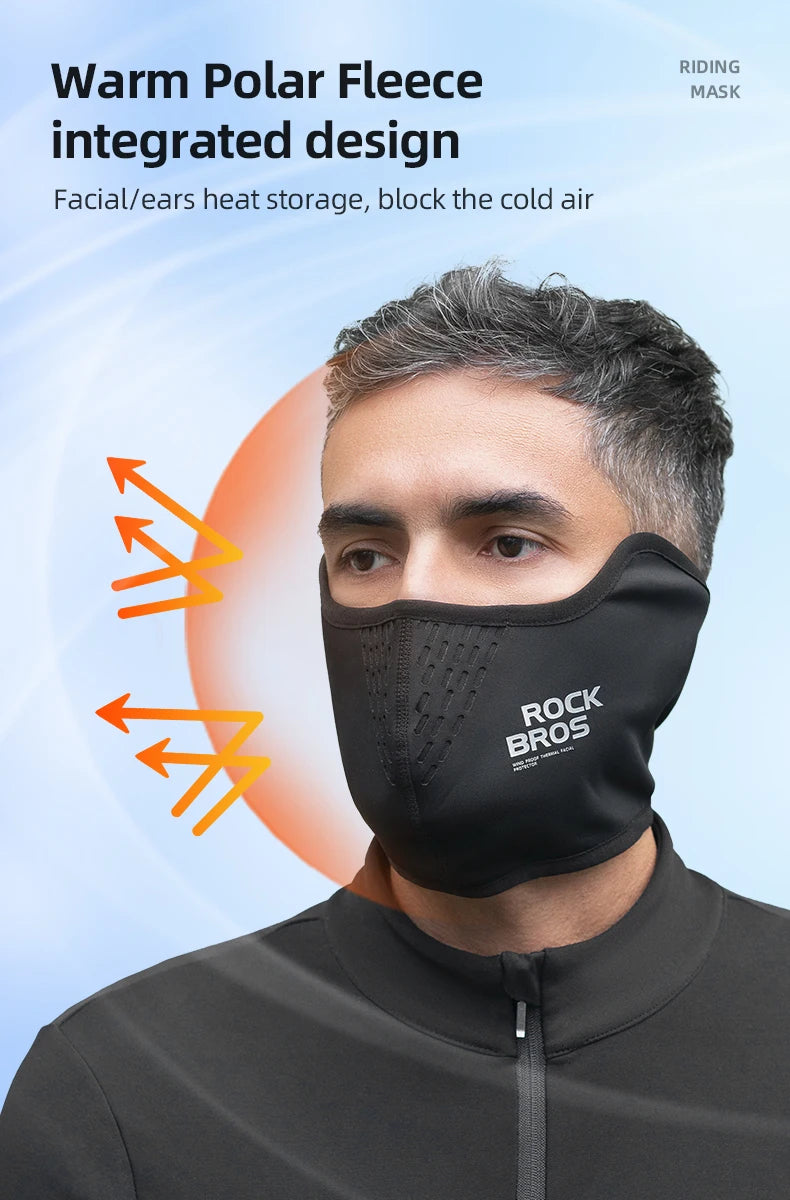 Windproof Fleece Face Mask Balaclava for Cycling & Outdoor Use