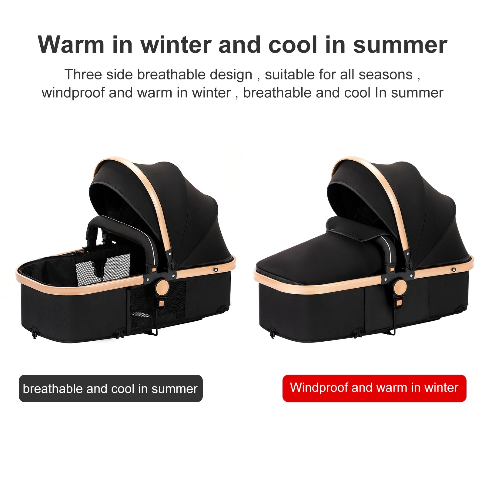 Baby Stroller 3‑in‑1 Lightweight Multifunction Carriage for Newborns