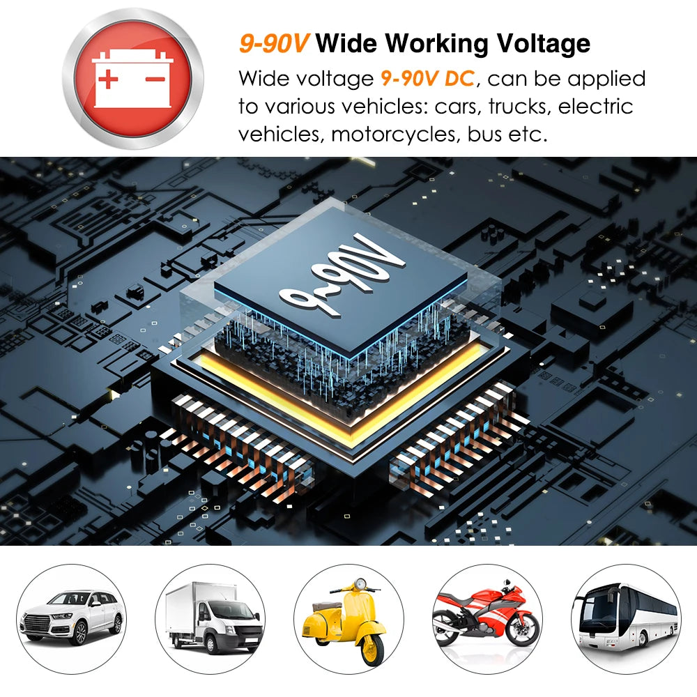MiCODUS 4G GPS Tracker Auto Sledovací zařízení MV730G Relé GPS Motocykl Řetěz Zastavení Paliv 9-95V Motor Zapnuto Proti krádeži Volná APP