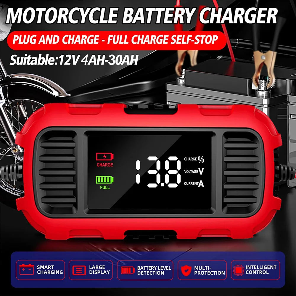 12V 2A Smart Battery Charger for Lead-Acid, AGM and GEL