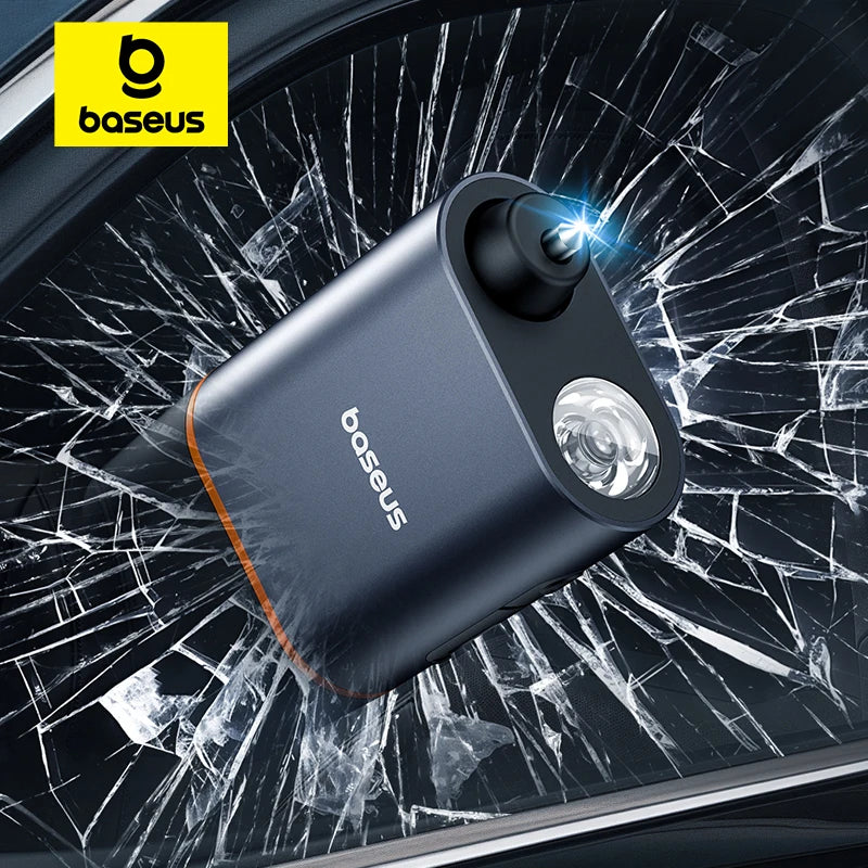 Car Emergency Hammer with Seatbelt Cutter & LED Safety Lamp